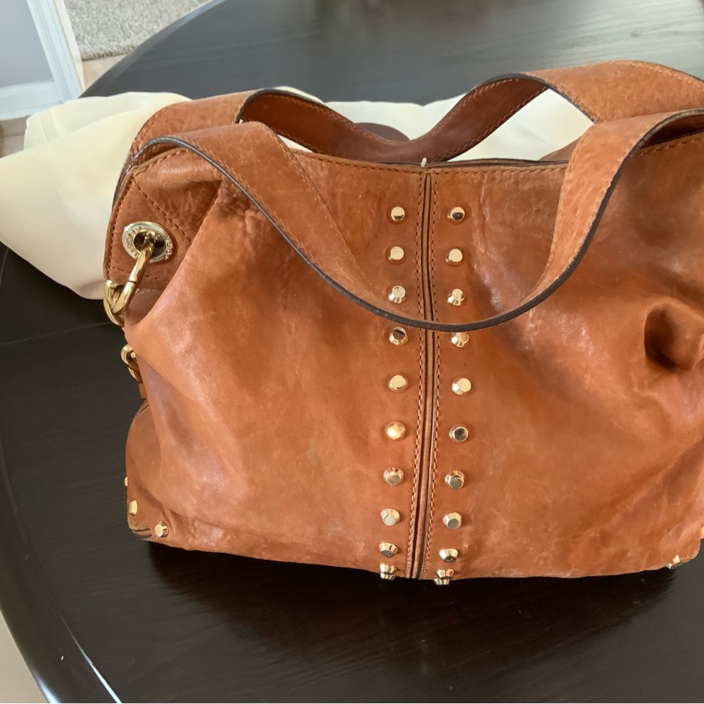 Michael Kors Astor Brown Leather Studded Women's Bag